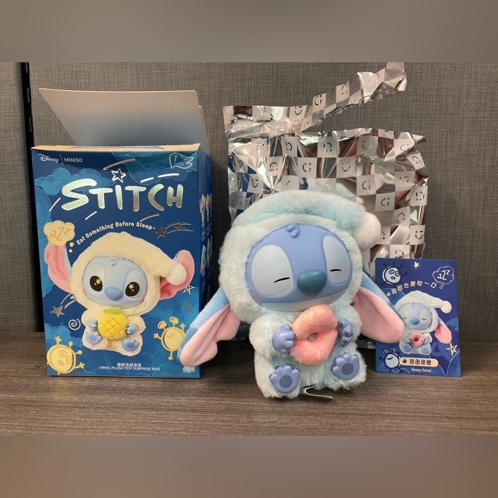 Miniso Disney Stitch Eat Something Before sleep - Confirmed Sleepy Donut 🍩